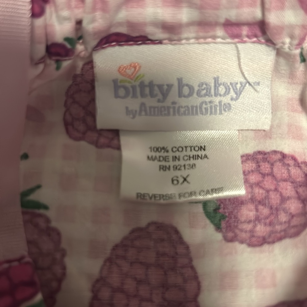 American Girl Pink Raspberry Girls Spring Top, Size 6X - Picture 2 of 4